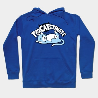 Procatstinate Funny Cute Kawaii Cat Procrastination Cartoon Meme Hoodie